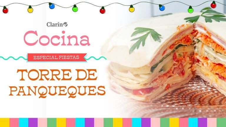 Receta de Torre de panqueques salada