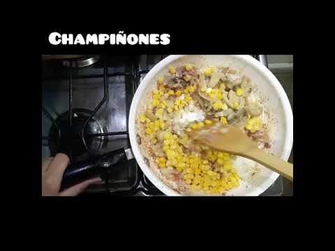 Receta de Pollo en salsa de champiñones y maíz