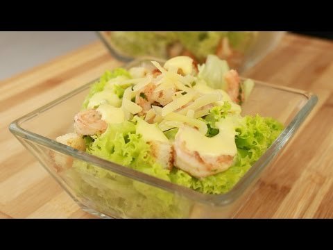 Receta de Ensalada César de camarones