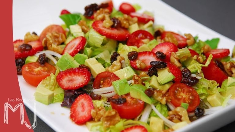 Receta de Ensalada de aguacate y fresas