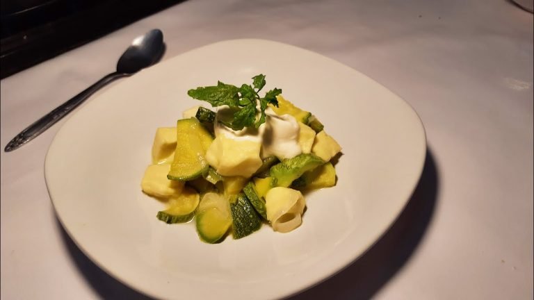 Receta de calabacitas al vapor con queso.