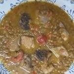Receta de Lentejas con carne desmechada