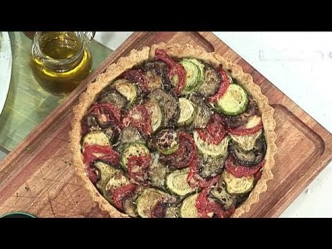 Receta de Tarta de zucchini cebolla y berenjena