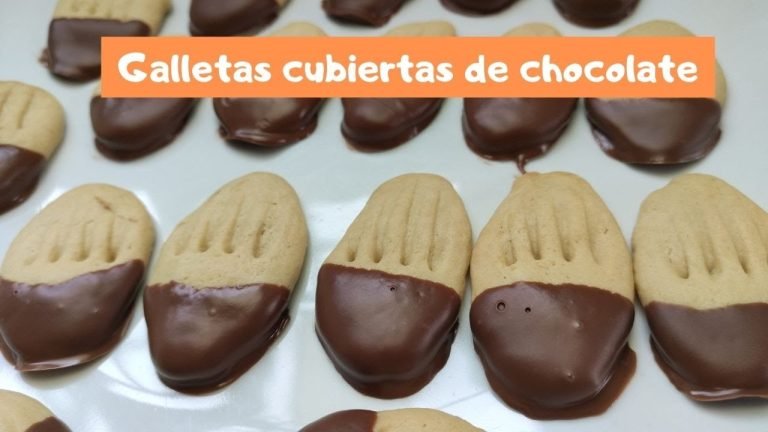 Receta de Galletas de mantequilla cubiertas de chocolate