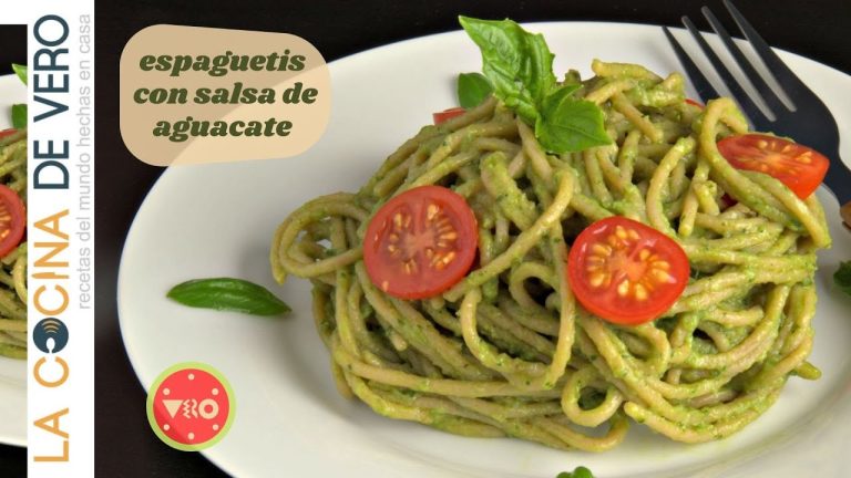 Receta de Espaguetis con salsa de aguacate