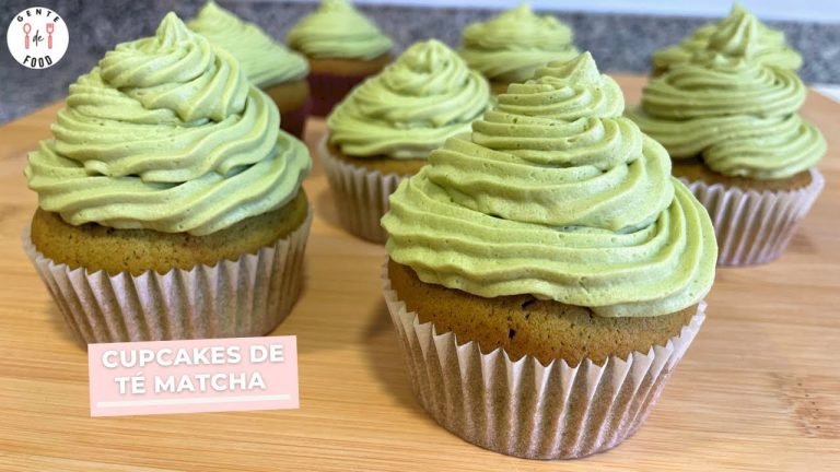 Receta de Cupcakes de té verde matcha