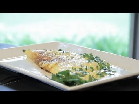 Receta de Omelette de queso crema y cilantro