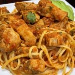 Receta de Radiatori con huevos poch&eacute;