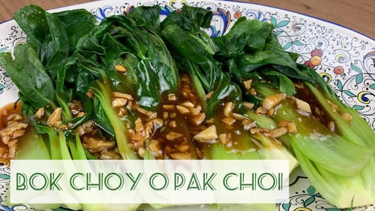 Receta de Bok choy en salsa de manzana