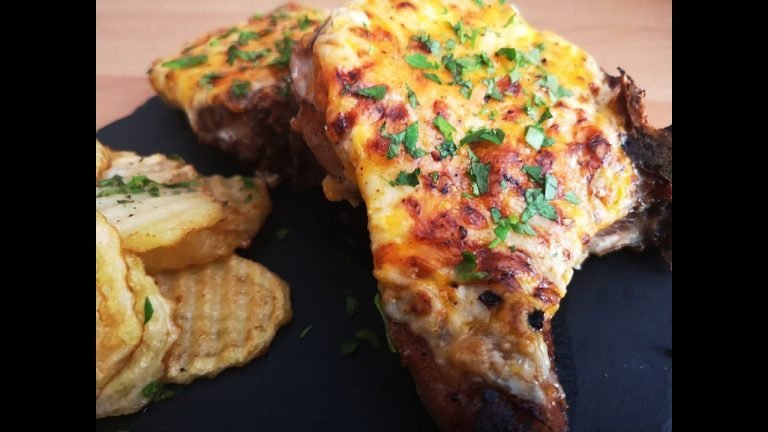 Receta de Chuletas gratinadas con queso