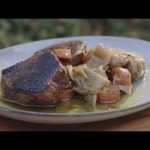 Receta de Jam&oacute;n glac&eacute; y ensalada rusa