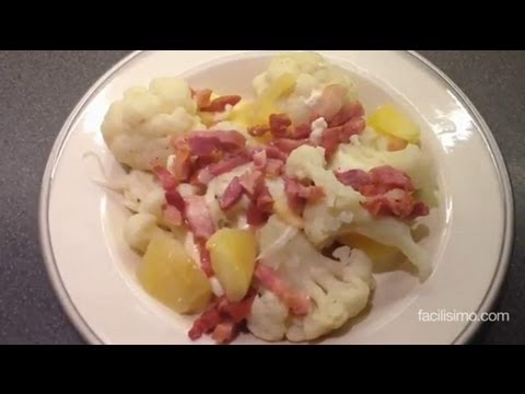 Receta de Coliflor con patatas y bacon