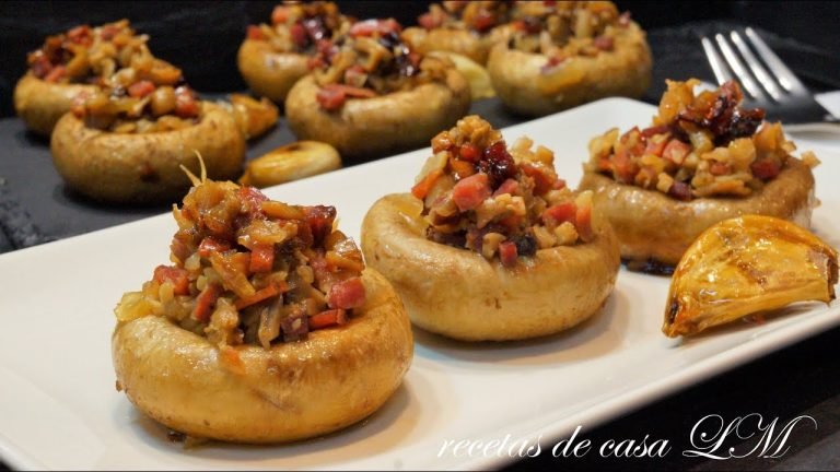 Receta de Champiñones rellenos al horno 1 Receta de Champiñones rellenos al horno