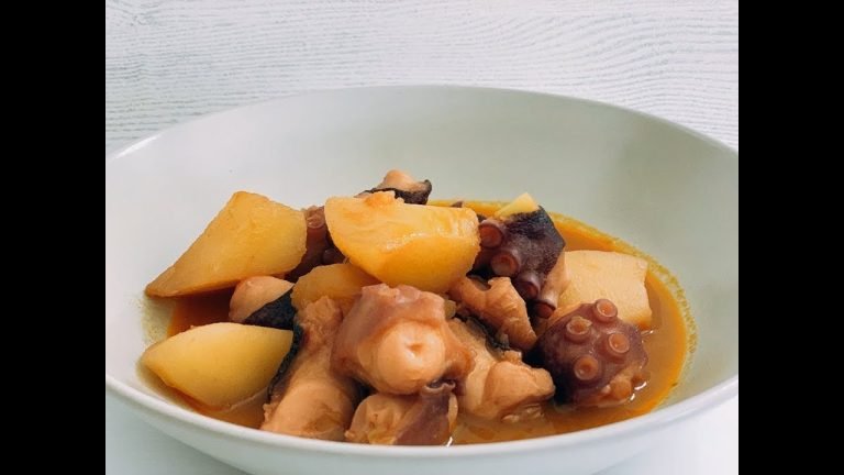 Receta de Estofado de patatas y pulpo