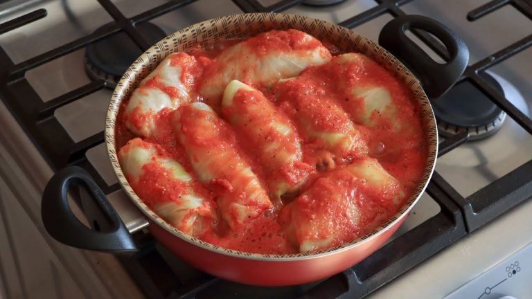 Receta de Rollitos de repollo con carne