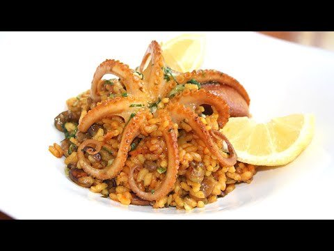 Receta de Paella de pulpitos