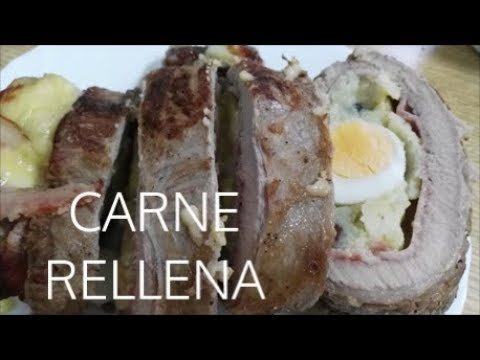 Receta de Carne rellena asada