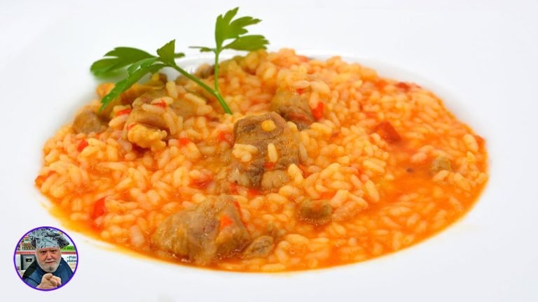 Receta de Lomo de cerdo con tomate y arroz