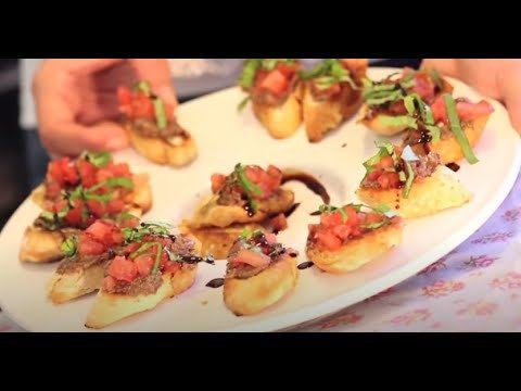 Receta de Bruschetta de tomate y aceite de oliva