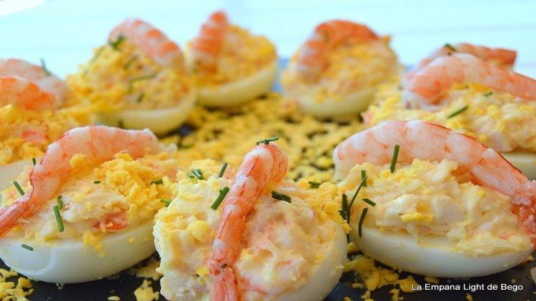 Receta de Huevos rellenos de gambas