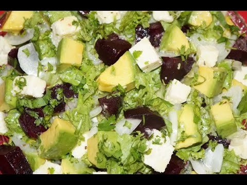 Receta de Ensalada de remolacha y aguacate