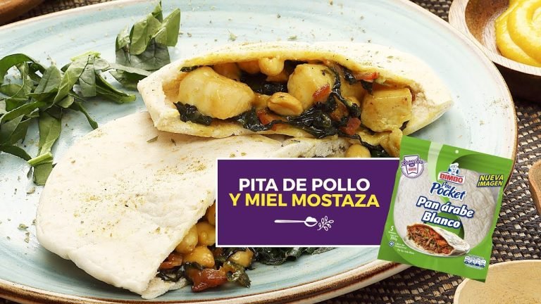 Receta de Pita pocket de pollo a la mostaza