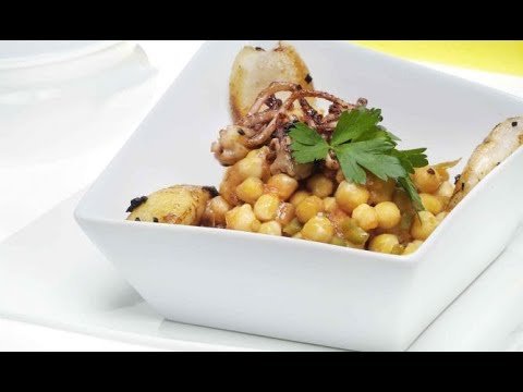 Receta de Garbanzos Con Chipirones Rellenos