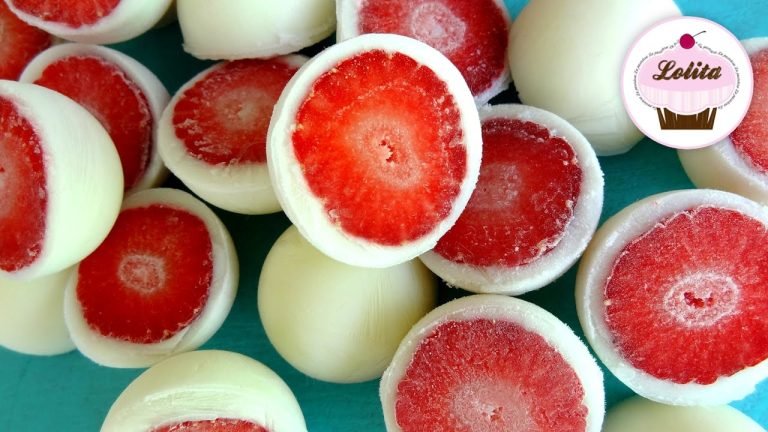 Receta de Bombones de fresa con yogur