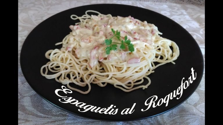 Receta de Espaguetis al roquefort