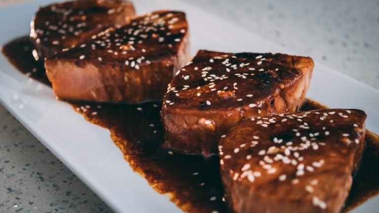 Receta de Atún con salsa teriyaki y sésamo