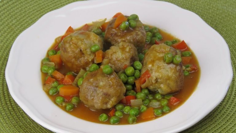 Receta de Albóndigas a la jardinera