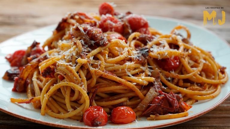 Receta de Espaguetis a la amatriciana