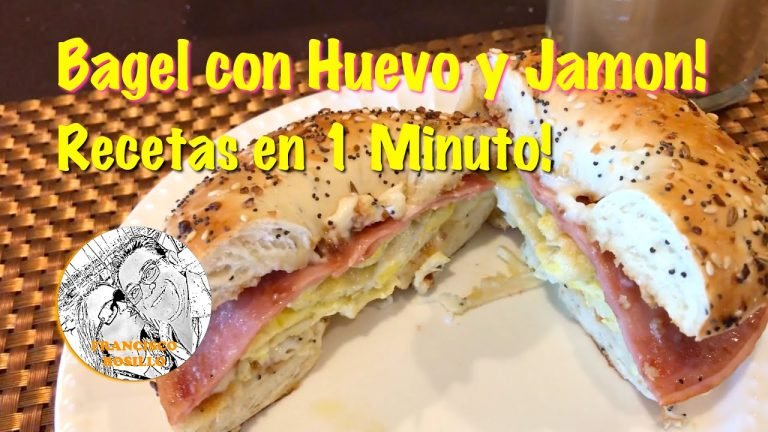 Receta de Bagel con huevo