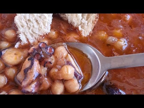 Receta de Garbanzos con pulpo cocido