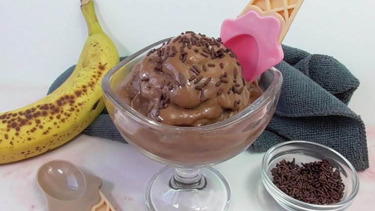 Receta de Helado de plátano con chocolate