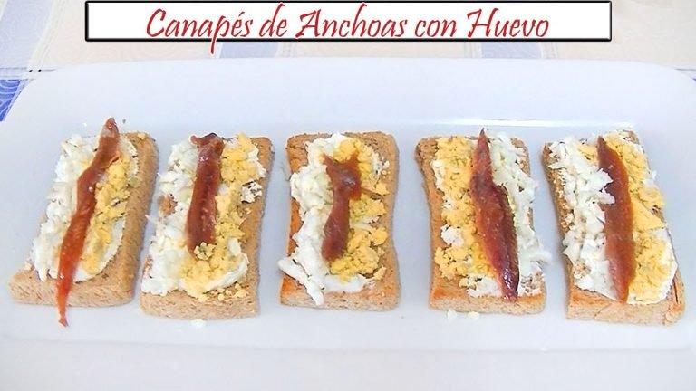 Receta de canapes de huevos con anchoas