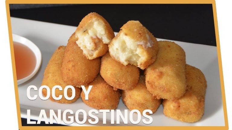 Receta de Croquetas de Coco langostinos y albahaca