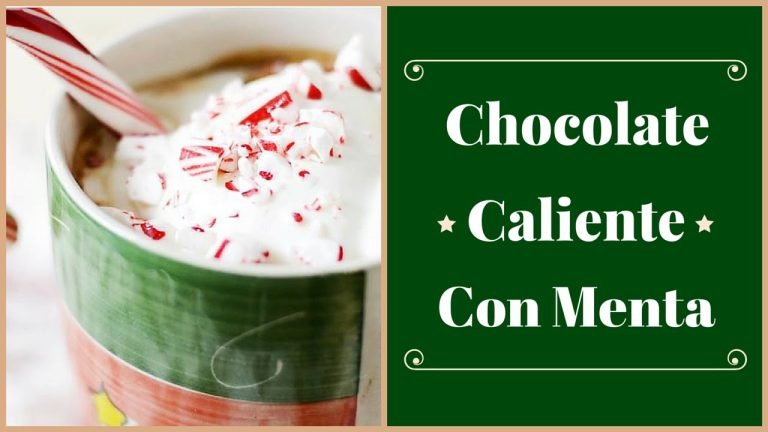 Bebida caliente de menta y chocolate