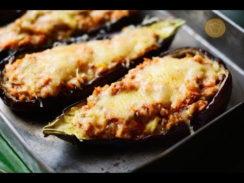 Receta de Berenjenas rellenas rápido