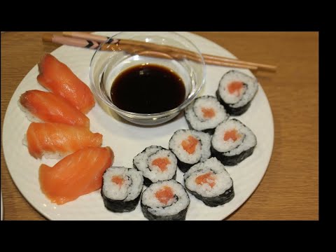 Receta de Sushi con salmón ahumado