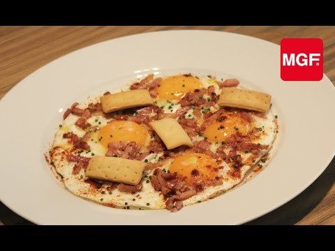 Receta de Huevos fritos con bacon