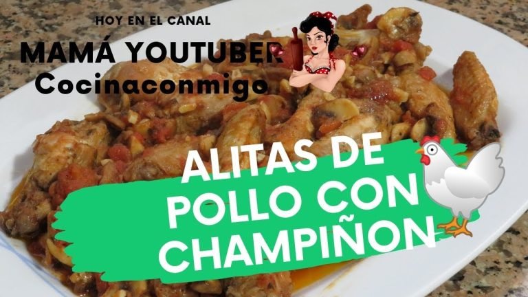 Receta de Alas de pollo con champiñones