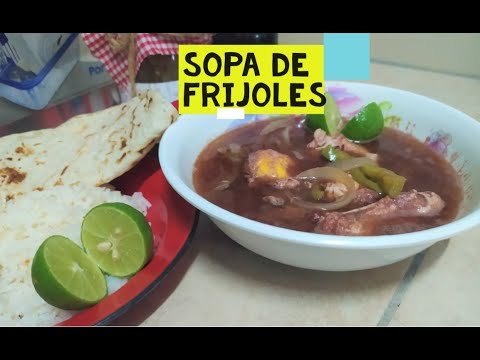 Receta de Sopa de frijoles nicaragüense