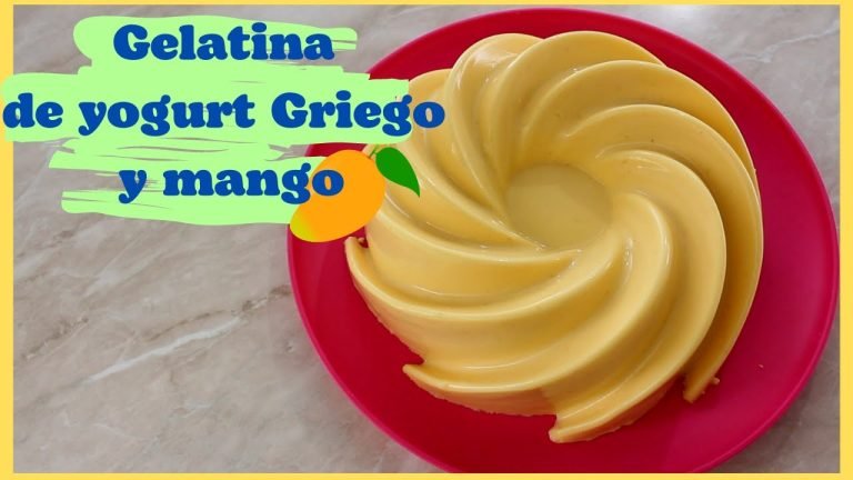 Receta de Gelatina de yogur con mango