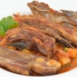 Receta de Salchichas con pur&eacute; de patata y queso