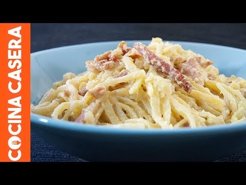 Receta de Spaghetti carbonara con nata