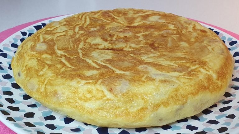 Receta de Tortilla de patatas y gambas