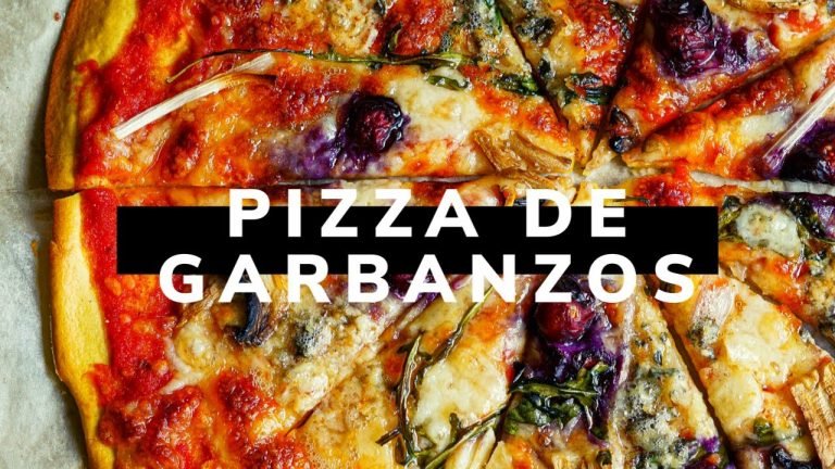 Receta de Pizza vegana con garbanzos y verduras