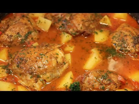 Receta de Pollo guisado con papas