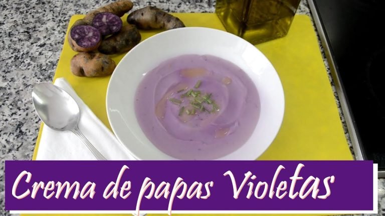 Receta de Crema de patata morada